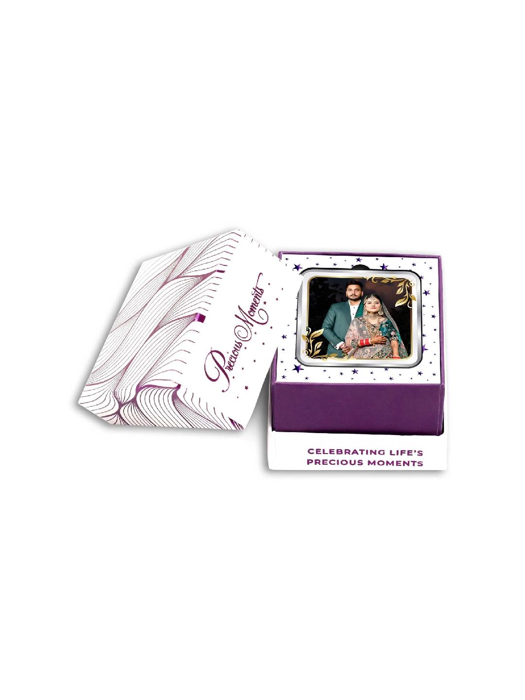 BIS Hallmarked Personalised Newly Married Anniversary Beautiful Silver Coin ( 999 Purity )