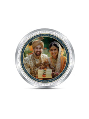 BIS Hallmarked Personalised Wedding Anniversary Beautiful Round Silver Coin 999 Pure