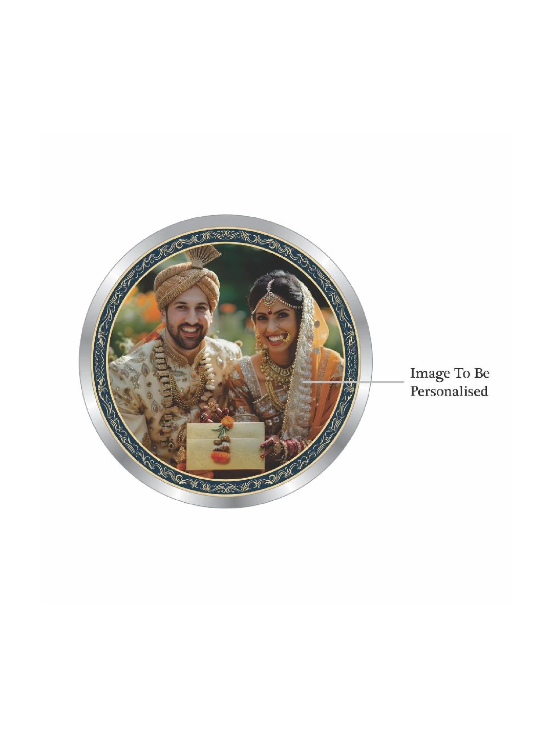 BIS Hallmarked Personalised Wedding Anniversary Beautiful Round Silver Coin 999 Pure