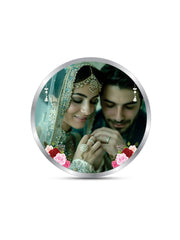 BIS Hallmarked Personalised Wedding Anniversary Beautiful Round 999 Pure Silver Coin