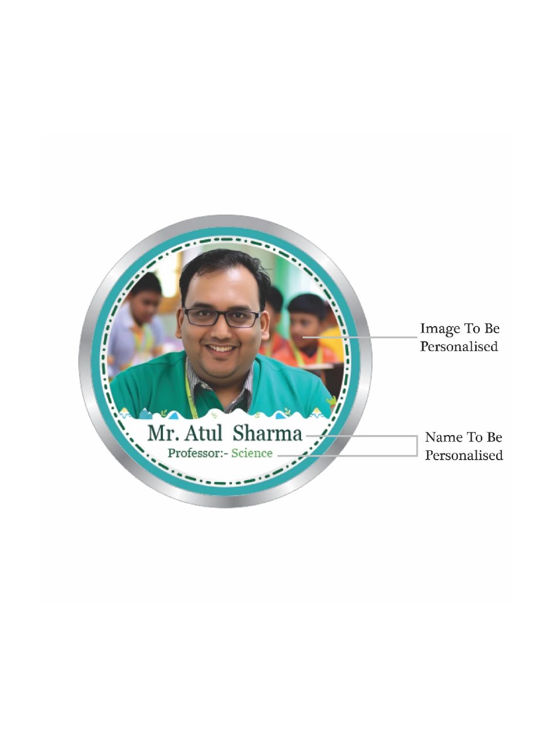 BIS Hallmarked Personalised Best Teacher Coach Gift 999 Pure Silver Coin