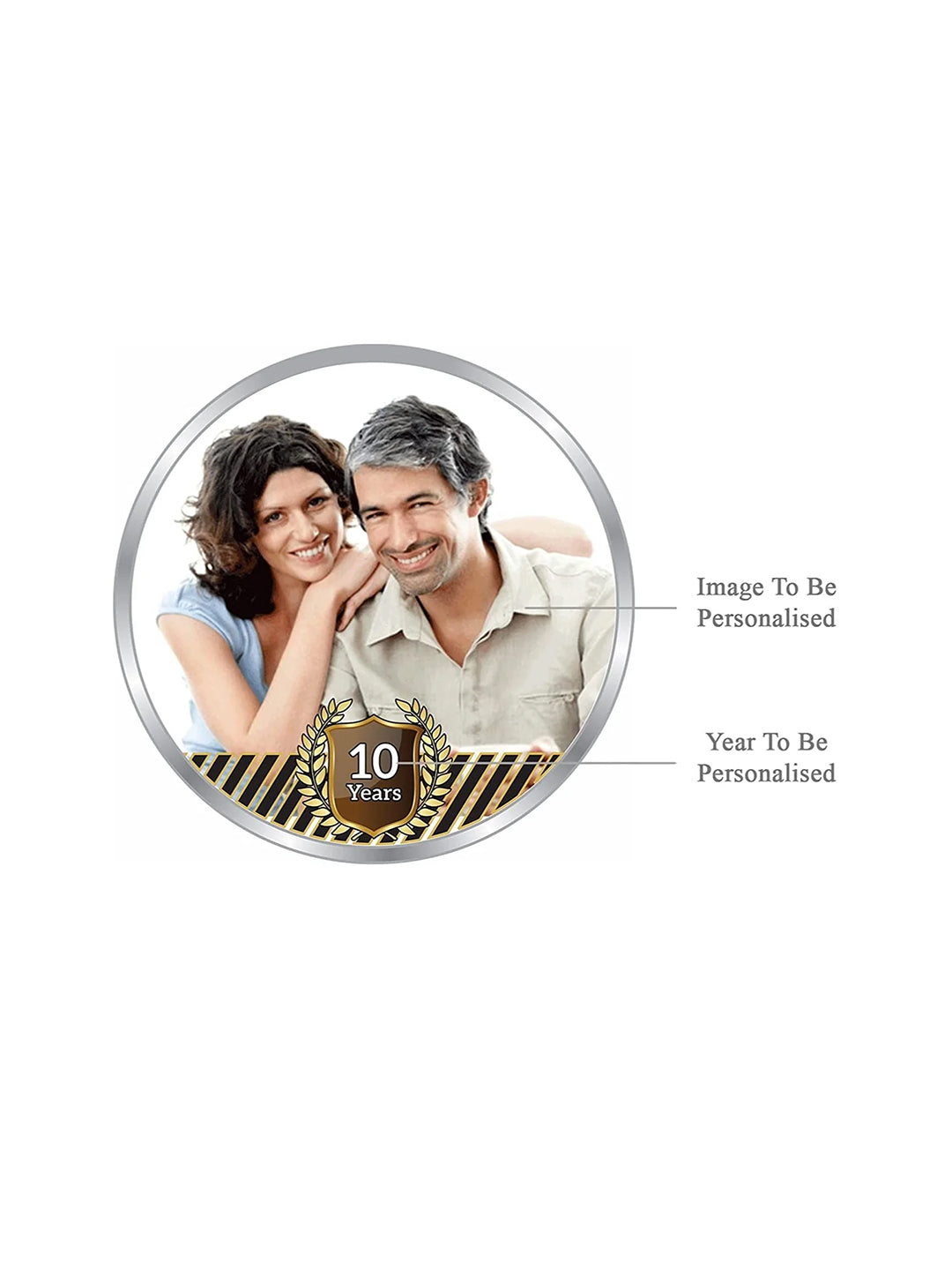 BIS Hallmarked Personalised Anniversary Silver Coin 999 Purity