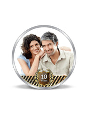 BIS Hallmarked Personalised Anniversary Silver Coin 999 Purity