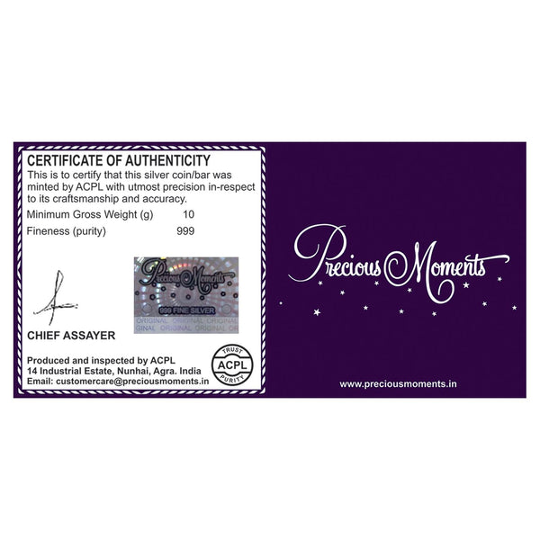 BIS Hallmarked Personalised Anniversary Silver Coin 999 Purity