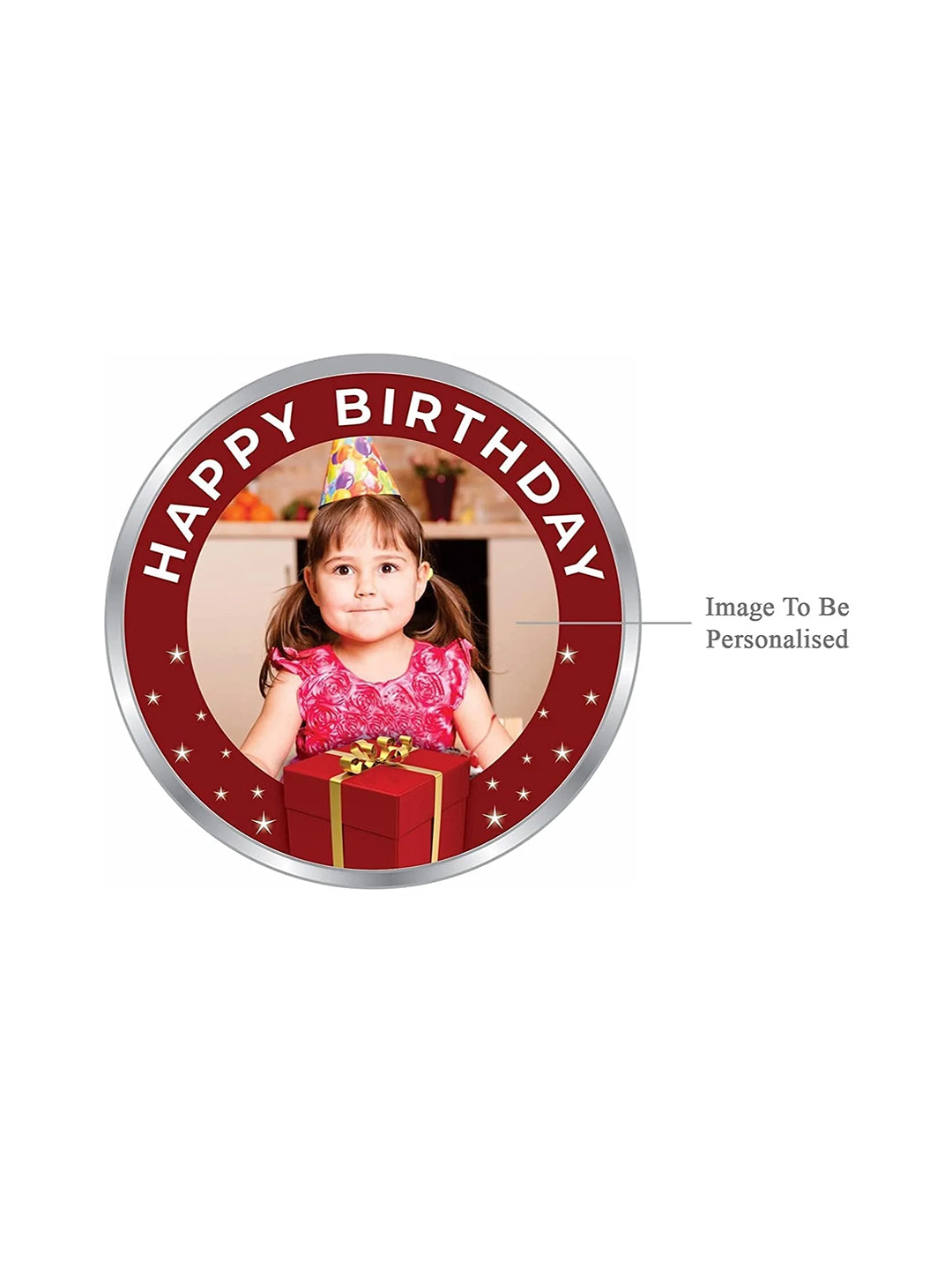 BIS Hallmarked Personalised Silver Coin Happy Birthday 999 Purity