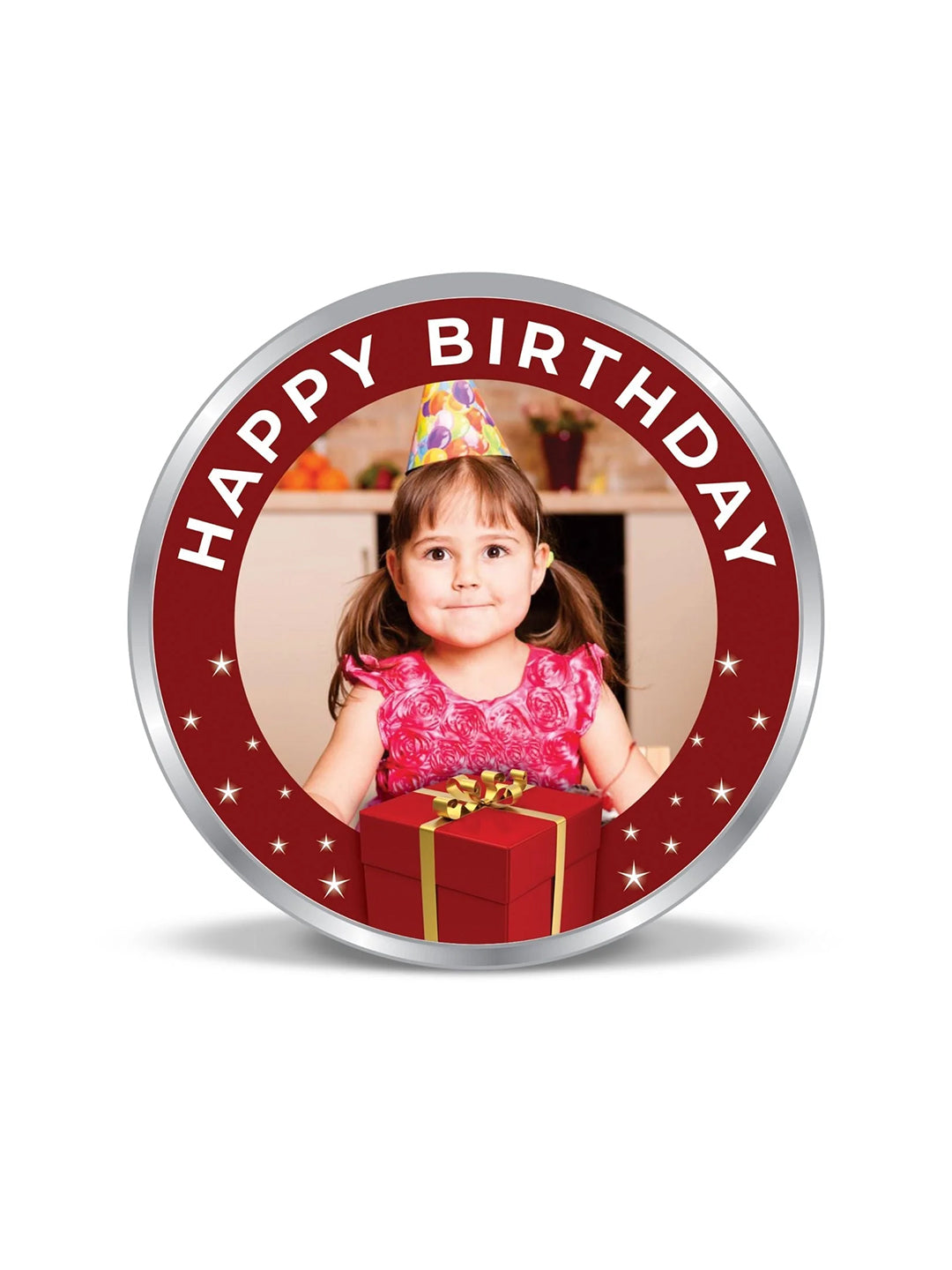 BIS Hallmarked Personalised Silver Coin Happy Birthday 999 Purity