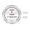BIS Hallmarked Personalised Newly Married 999 Pure Silver Coin