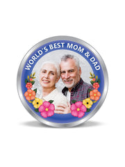 BIS Hallmarked Personalised Mom and Dad Best Gift Silver Coin 999 Pure