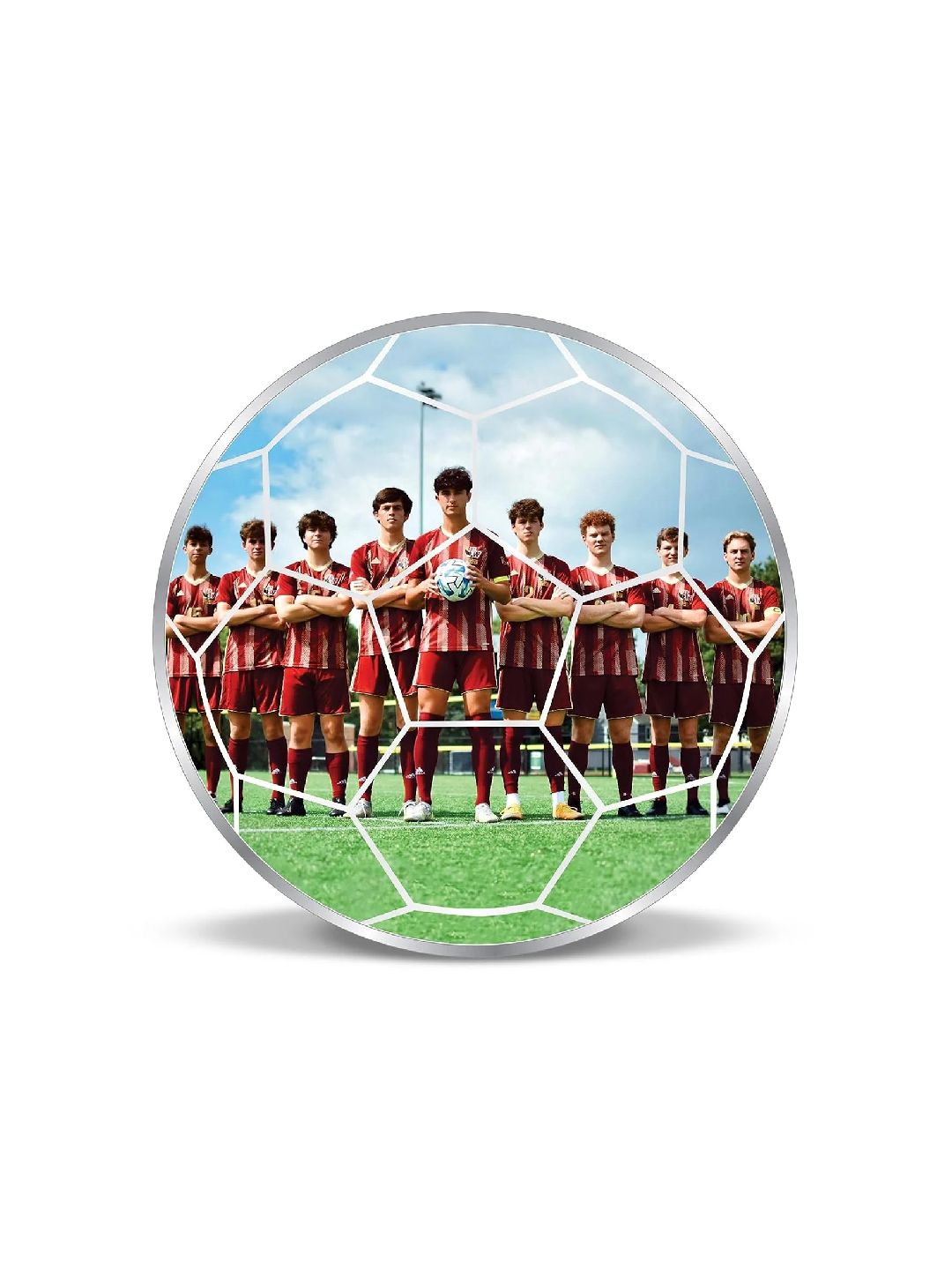 BIS Hallmarked Personalised Sports Silver Coin Best Gifting for Commemorating Winner Player's students 999 Pure
