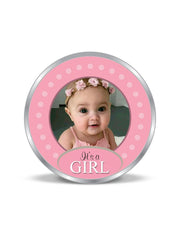 BIS Hallmarked Personalised New-Born Baby Girl 999 Pure Silver Coin