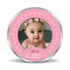 BIS Hallmarked Personalised New-Born Baby Girl 999 Pure Silver Coin