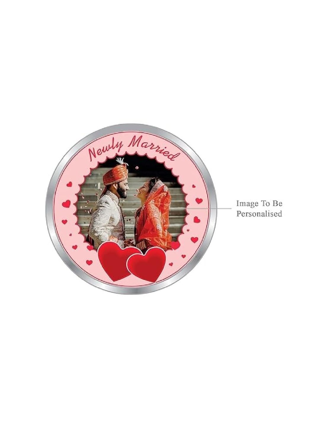 BIS Hallmarked Personalised 10g Silver 999 Coin in Glass Globe - Perfect Gift Newly Married Couple