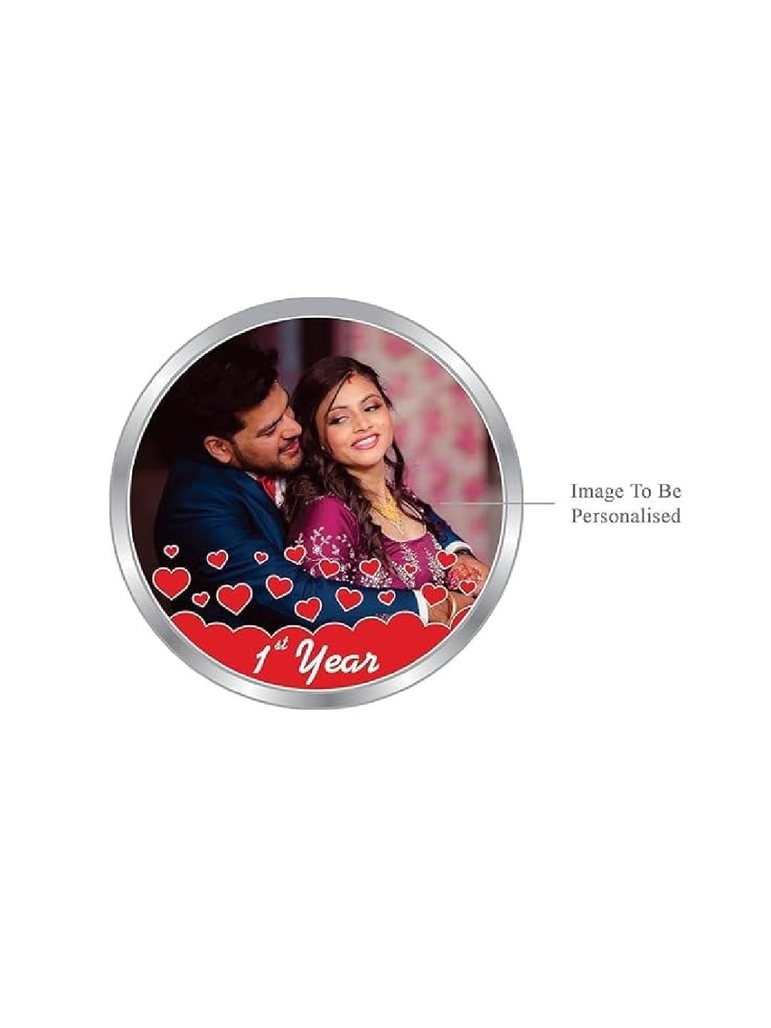 BIS Hallmarked Personalised 10g Silver 999 Coin in Glass Globe - Perfect Anniversary Gift
