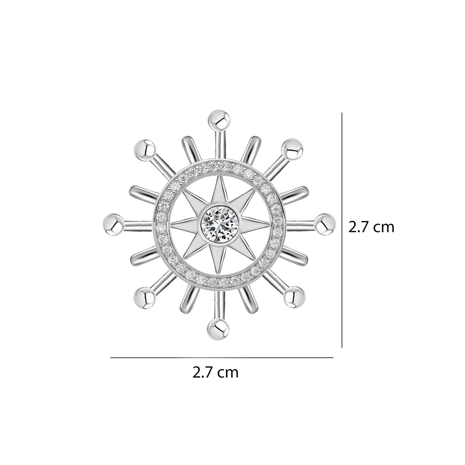 925 Sterling Silver Designer CZ Anchor Classic Design Shirts Lapel Pin Brooch Office Corporate Party Shirt Suit Blazer Brooch for Men and Boys
