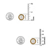 925 Sterling Silver 18K Gold-Plated Mother of Pearl Greek Key Cufflinks for Dad Father Grand-Father Men