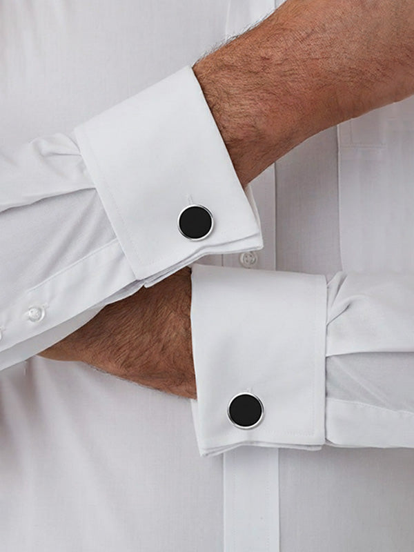 Onyx Round Men's Cufflinks