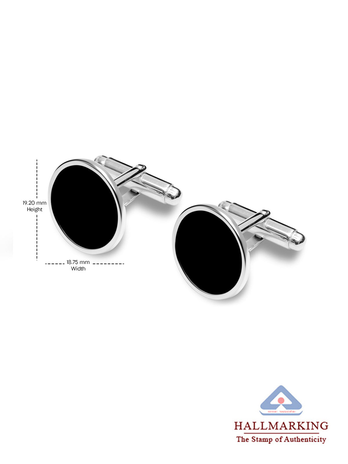 Onyx Round Men's Cufflinks