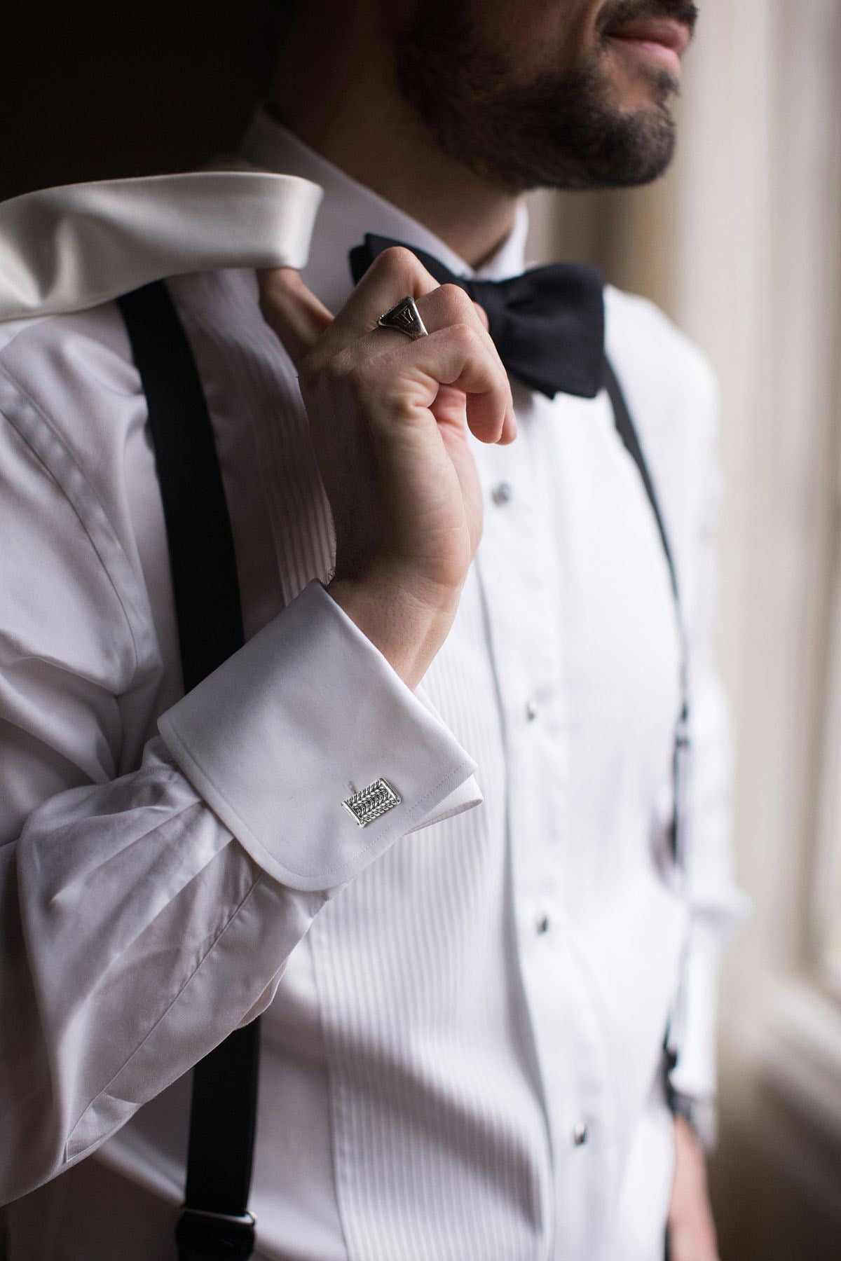 Antique Chevron Rectangle Cufflinks