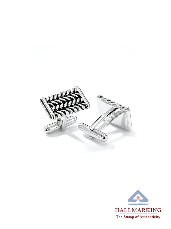 Antique Chevron Rectangle Cufflinks