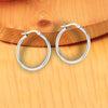925 Sterling Silver Italian Round Tube Small Click-Top Hoop Earrings for Teen and Women 2.5mm