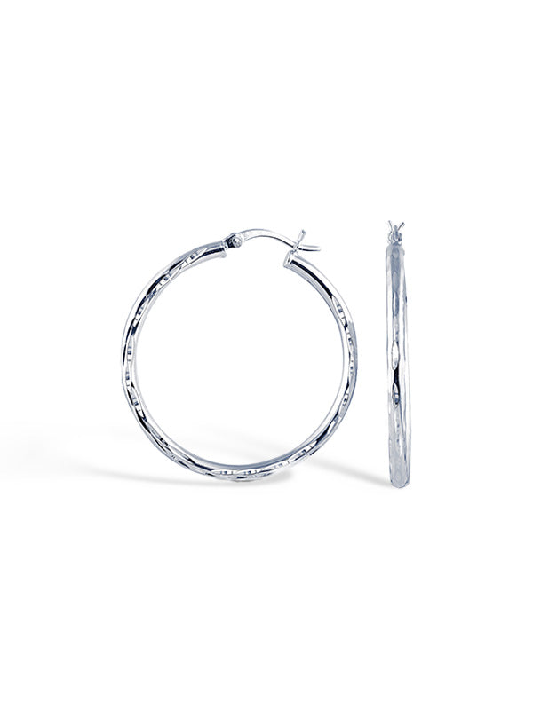 Diamond Cut Tube Hoops