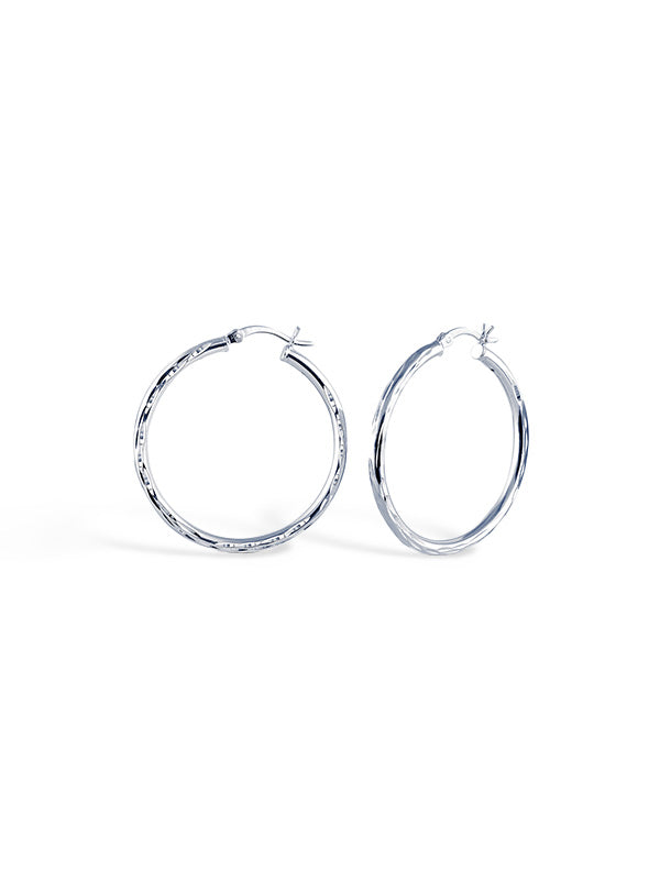 Diamond Cut Tube Hoops