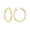 925 Sterling Silver Yellow Gold Plated Round Shape Hoop Earrings for Women