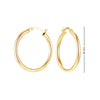925 Sterling Silver Yellow Gold Plated Round Shape Hoop Earrings for Women