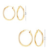 925 Sterling Silver Yellow Gold Plated Round Shape Hoop Earrings for Women