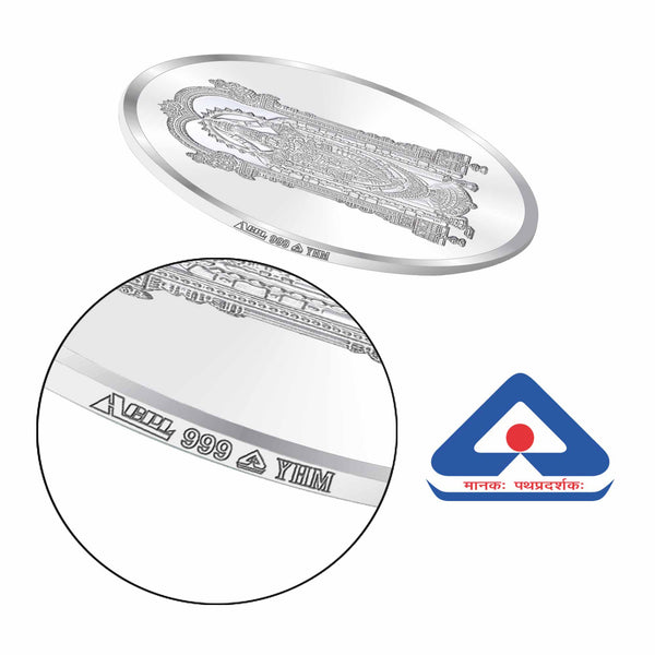 BIS Hallmarked Shree Balaji 10GM 999 Pure Silver Coin
