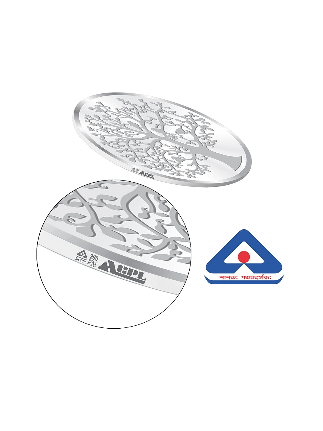 BIS Hallmarked Banyan Tree 999 Pure Silver Coin