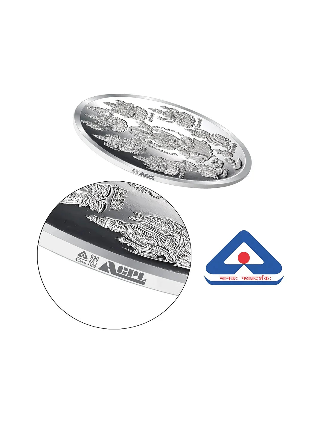 BIS Hallmarked Ashta Laxmi 999 Pure Silver Coin