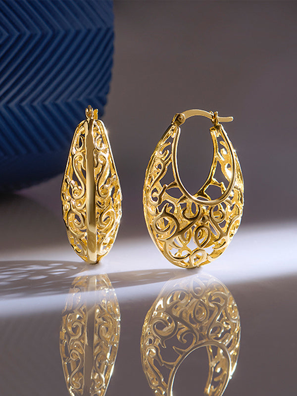 Elin Contemporary Click top hoops Earrings for Women