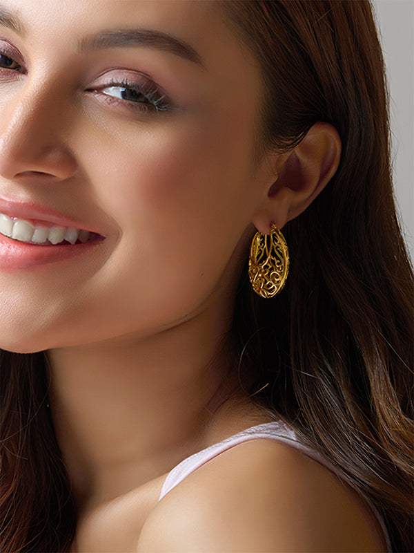 Elin Contemporary Click top hoops Earrings for Women