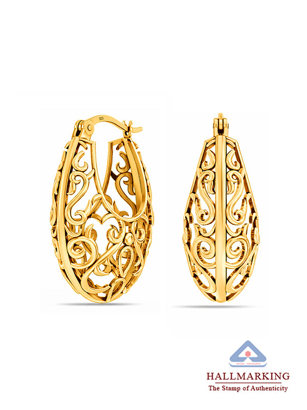 Elin Contemporary Click top hoops Earrings for Women