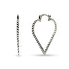 925 Sterling Silver Heart Hoop Earrings for Teen Women