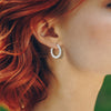 925 Sterling Silver Light-Weight Click-Top Bead Ball Hoop Earrings for Women