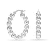 925 Sterling Silver Light-Weight Click-Top Bead Ball Hoop Earrings for Women