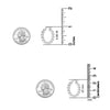 925 Sterling Silver Light-Weight Click-Top Bead Ball Hoop Earrings for Women