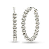 925 Sterling Silver Hollow Hoop Earrings for Women 34 MM