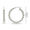 925 Sterling Silver Hollow Hoop Earrings for Women 34 MM