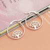 925 Sterling Silver Tree Of Life Hoop Earrings for Women