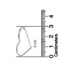 925 Sterling Silver Love Heart Diamond Cut Hoop Earrings for Women Teen