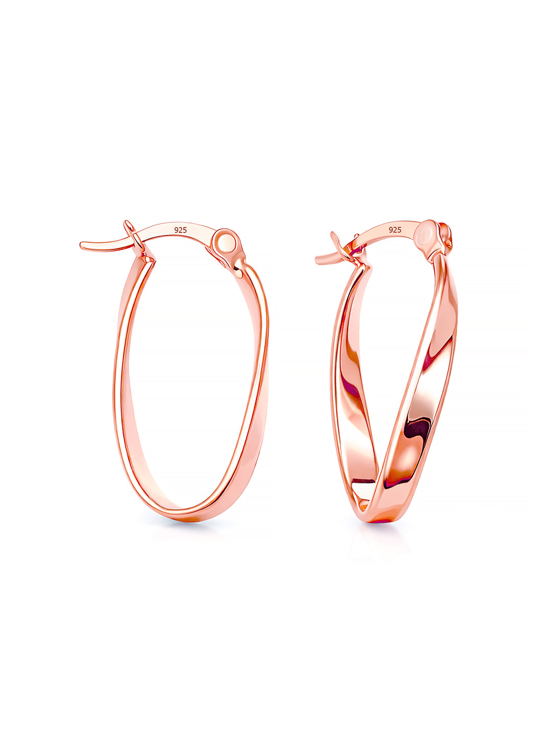 Rose Selene Wavy Hoops