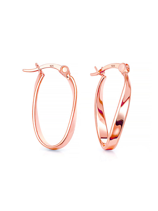 Rose Selene Wavy Hoops
