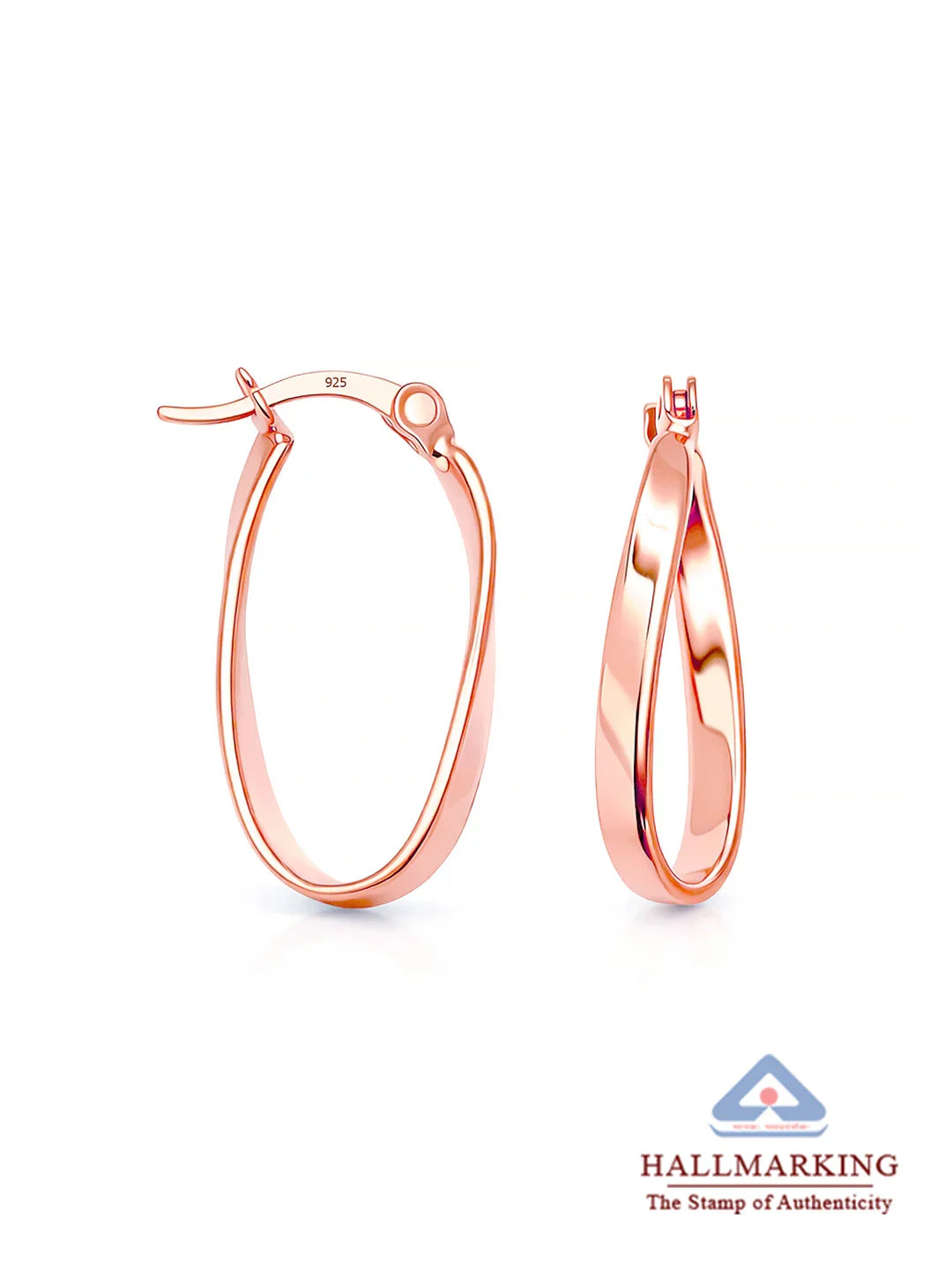 Rose Selene Wavy Hoops