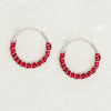 925 Sterling Silver Daily Wear Enamel Hoop Earrings for Women and Girls