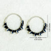 925 Sterling Silver Enamel Hoop Earrings for Women and Girls
