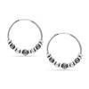 925 Sterling Silver Oxidized Bali Hoop Earrings for Women and Girls