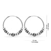 925 Sterling Silver Oxidized Bali Hoop Earrings for Women and Girls